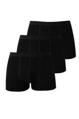 Arma Pamuklu Likralı Uzın Paçalı Erkek Siyah Boxer 3'lü Paket Siyah - 3XL