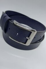 %100 hakiki deri 2’li taba Lacivert Erkek Kemer