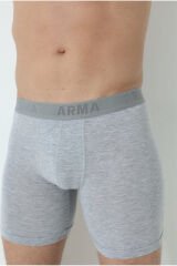 Arma Pamuklu Likralı Uzın Paçalı Erkek Gri Boxer 6'lı Paket Gri - L