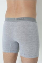 Arma Pamuklu Likralı Uzın Paçalı Erkek Gri Boxer 6'lı Paket Gri - 3XL
