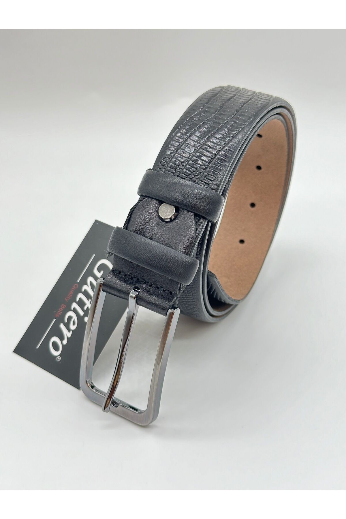 Erkek %100 Hakiki Deri Siyah Klasik Kemer