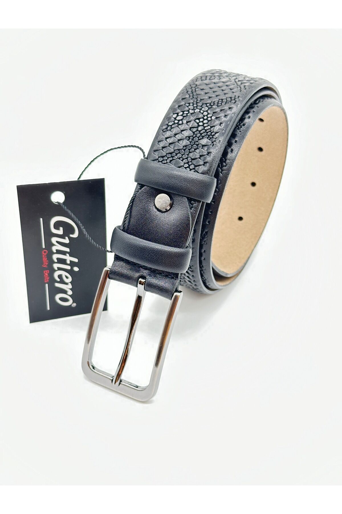 Erkek %100 Hakiki Deri Siyah Klasik Kemer