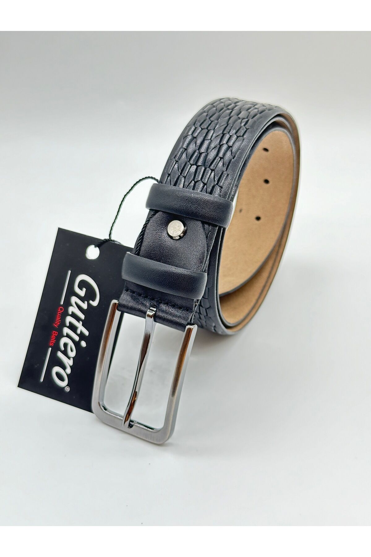 Erkek %100 Hakiki Deri Siyah Klasik Kemer