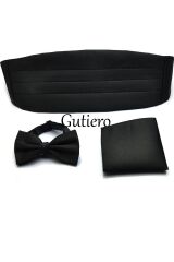 Erkek Siyah Damatlık Smokin Kemer Seti