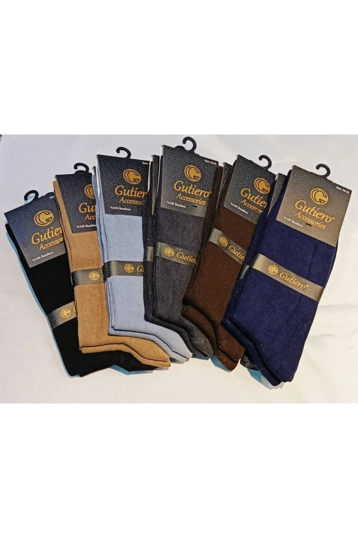 Erkek 6 Çift Bambu Dikişsiz Uzun Renkli Çorap