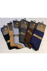 Erkek 6 Çift Bambu Dikişsiz Uzun Renkli Çorap