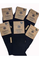 Erkek 5 Çift Bambu Dikişsiz Uzun Siyah Çorap