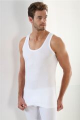 Arma Premium %100 Pamuklu 6'lı Paket Yuvarlak Yaka Kolsuz Erkek Beyaz Atlet