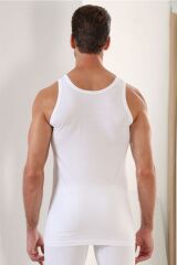 Arma Premium %100 Pamuklu 6'lı Paket Yuvarlak Yaka Kolsuz Erkek Beyaz Atlet