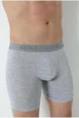 Arma Pamuklu Likralı Uzın Paçalı Erkek Gri Boxer 6'lı Paket