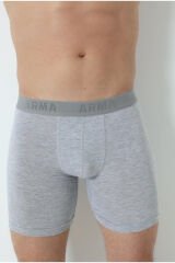 Arma Pamuklu Likralı Uzın Paçalı Erkek Gri Boxer 6'lı Paket