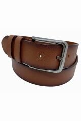 4 Cm Hakiki Deri Taba Erkek Kemer Taba - 110 Cm