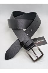 4 Cm Hakiki Deri Taba Erkek Kemer Siyah - 130 Cm