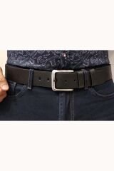 Erkek Deri Kemer Siyah 4 Cm Siyah - 120 Cm