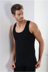 Arma Premium %100 Pamuklu Gri Erkek Atlet 3'lü Paket Siyah - XL