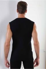 Arma Premium %100 Pamuklu 6'lı Paket Yuvarlak Yaka Kolsuz Erkek Siyah Atlet Siyah - XL