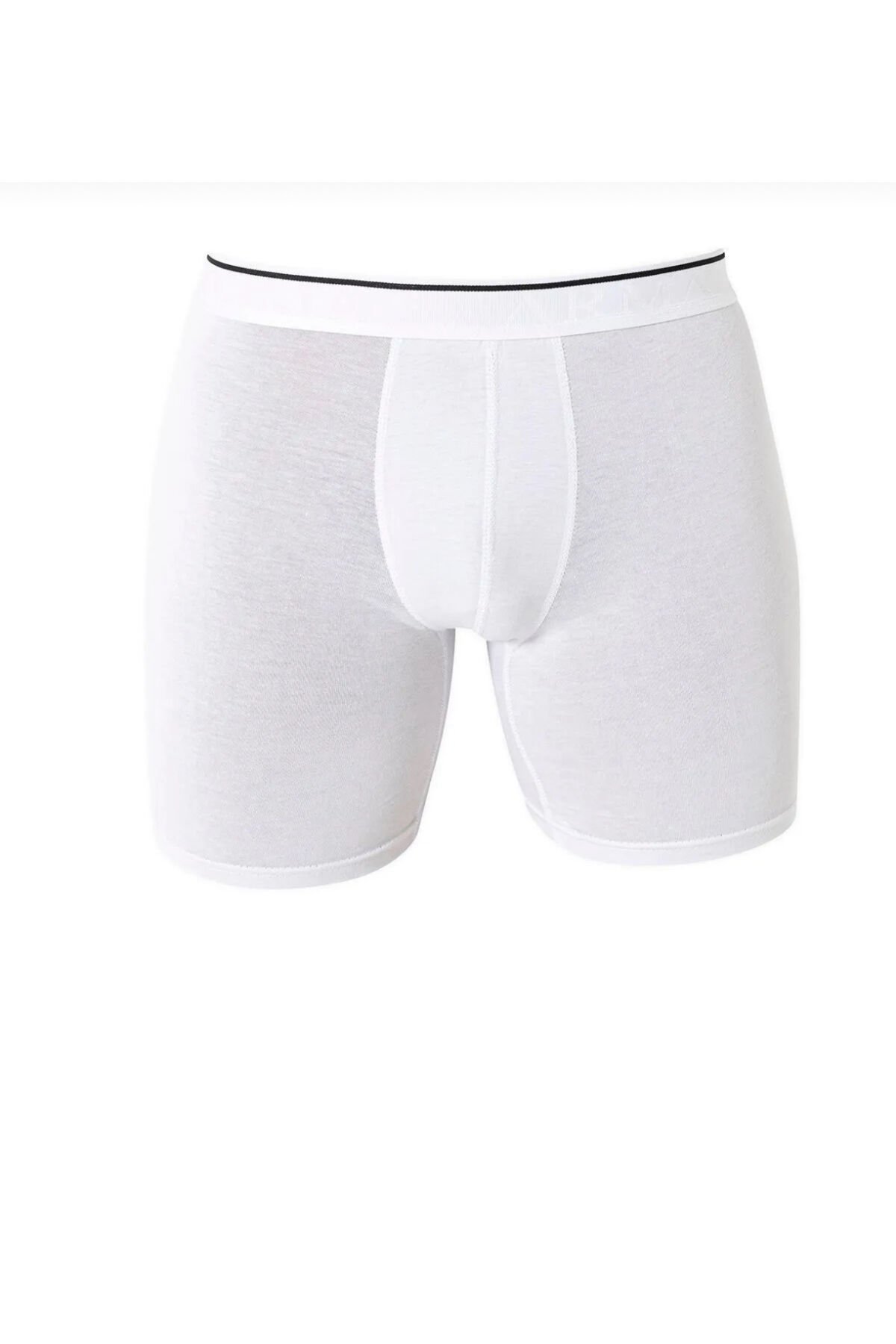 Arma Pamuklu Likralı Uzın Paçalı Erkek Siyah Boxer 3'lü Paket Beyaz - M